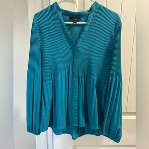 Alfani Button-Up Pleated Shirt